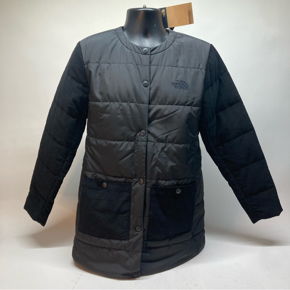 The North Face Harway Collarless Black Front jacket Sz Medium New NWT